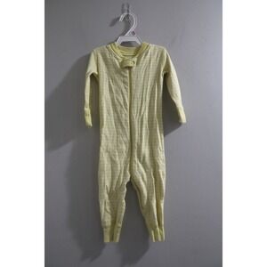 Moon and Back Hanna Andersson Striped One Piece Pajama 12-18 Months‎ Yellow